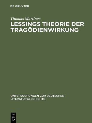 cover image of Lessings Theorie der Tragödienwirkung